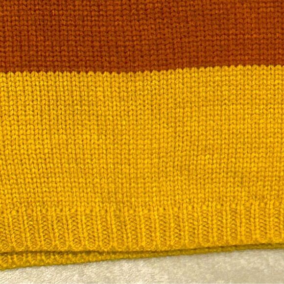 Peach Love Dress Stripes Multi-Color Cable Knit Preppy Mini Long Sleeve - Picture 8 of 10